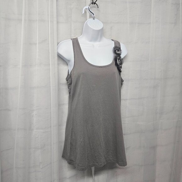 Old Navy Gray Y2K Tank Rosette Fairy Whimsigoth Goth Grunge Cami L - Picture 2 of 10